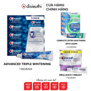 TUÝP KEM ĐÁNH RĂNG CREST 3D WHITE ADVANCED TRIPLE WHITENING 158G HÀNG NHẬP