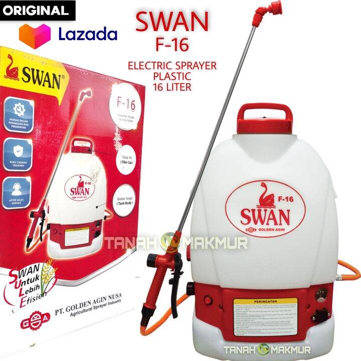 SPRAYER ELEKTRIK 16 LITER F16 SWAN 16LITER CHARGE SEMPROTAN ALAT ...