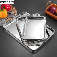 LOMBARD Kitchen Loaf Pan Bread Cookie Sheets Baking Tray Stainless Steel Sturdy Rectangle Heavy Duty Fruit Plate Anti-rust Cake Dish