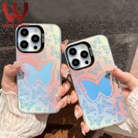 เคสหลังซิลิโคนนิ่มแบบ3 In 1เคสโทรศัพท์ลายผีเสื้อสีไล่ระดับแสงสำหรับ VIVO S1 PRO S1 V23 V23E V27 V27E V29