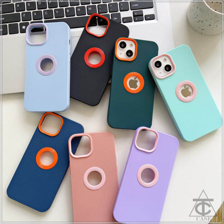 เคสโทรศัพท์-tpu-แบบนิ่มสำหรับ-iphone-เคสโทรศัพท์แฟชั่นมีรูกันกระแทกพร้อมโลโก้และรูสำหรับ-iphone-13-12-11-pro-max-xs-xr-x-8-7-plus-se-2020-6-6s-plus