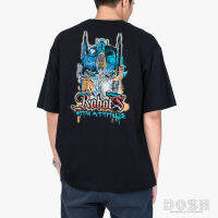 DOSH OVERSIZED SHORT SLEEVE T-SHIRTS TRANSFORMERS 2023เสื้อยืดโอเวอร์ไซส์ DTMT5061-BL