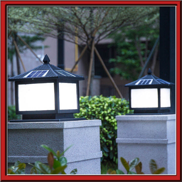 [1 Year Warranty] COD LED Solar Light Waterproof 25Cm Outdoor Column ...