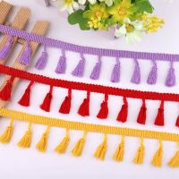 【LZ】 10Yards  Lace Ribbon Tassel Fringe Cotton Ethnic Lace Trim Ribbon Sewing  Dress Garment Curtain DIY Handmade Craft Accessories