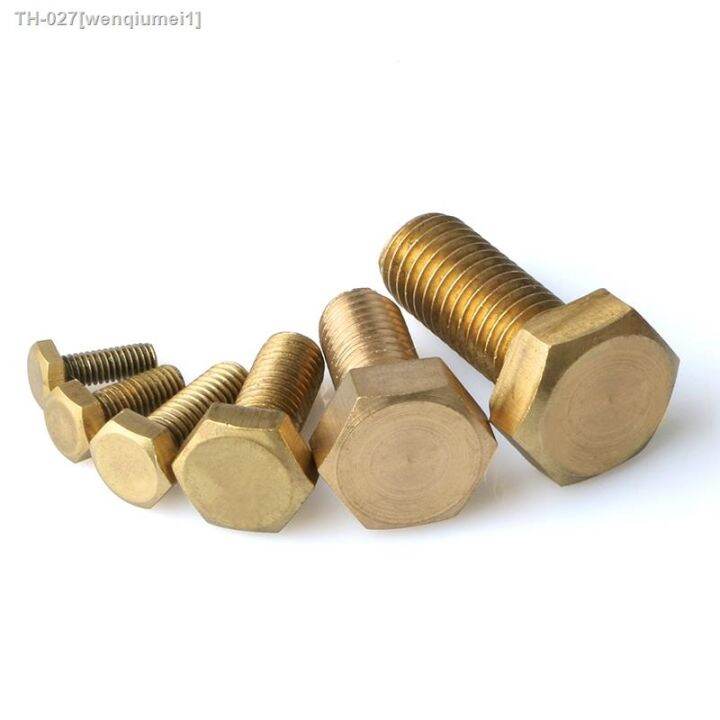 brass-hexagon-bolt-brass-hex-bolt-m4-m5-m6-m8-m10-brass-screw-metric-thread