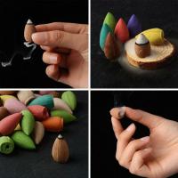 10/20/50PCS Floral Incense Cone Natural Sandalwood Backflow Incense Colorful Indoor Tower Incense Mixed Scent Aromatherapy