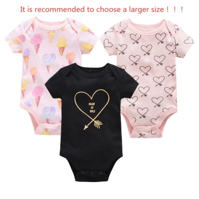 3 pieces baby rompers short sleeve cartoon newborn clothing baby boys girls pure cotton hot sale infant jumpsuit kids clothing set