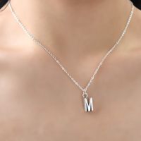 Initial English Pendant Necklace Plated Chain Necklaces Metal Jewelry