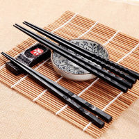 1คู่ญี่ปุ่นตะเกียบโลหะผสมลื่นซูชิสับ Sticks ชุดของขวัญจีน Healthy Tableware ตะเกียบ Palillos Chinos