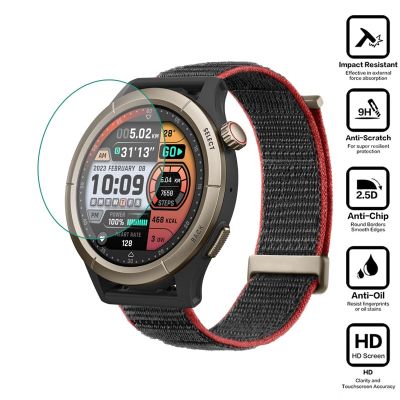 นาฬิกาอัจฉริยะกระจกอย่างหนาแผ่นกรองแสงชัดเจนแบบ Hd Amazfit ตัวป้องกันชีตาร์สำหรับ Cheetah Pro/ ฟิล์มอัจฉริยะ