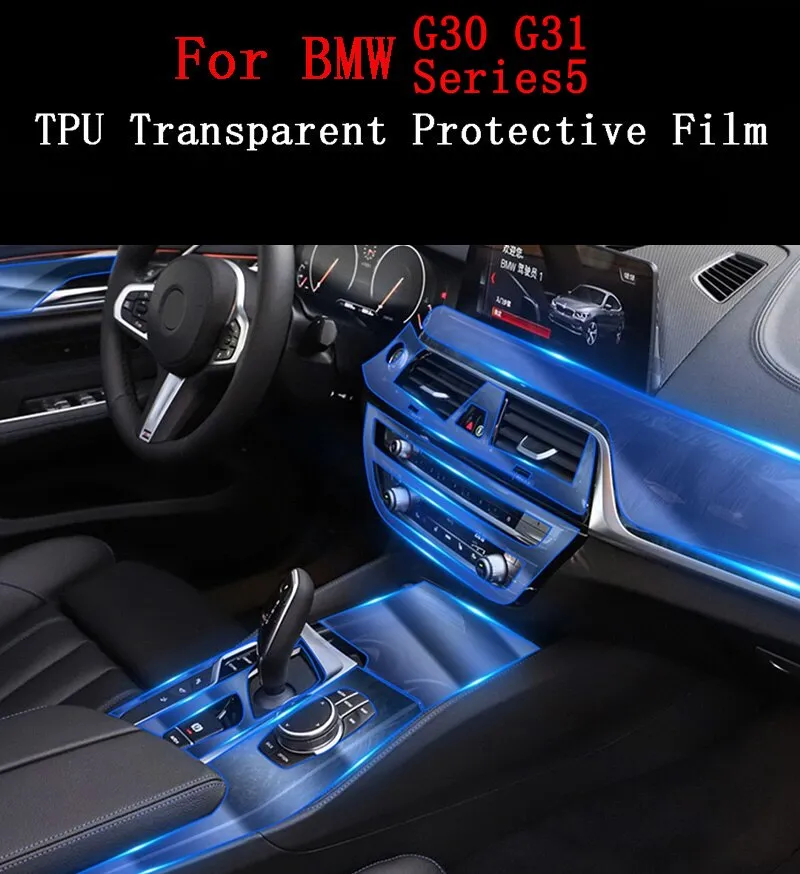For BMW G30 G31 Series5 2018-2021Car Interior Center console Transparent  TPU Protective film Anti-scratch Repair film Accessorie