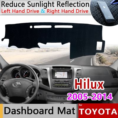 ✆♀ Dashboard Cover Dash Board Mat Carpet Pad for Toyota Hilux SW4 Fortuner AN10 AN20 AN30 AN50 AN60 2005 2014 Sun Shade Rug Dashmat