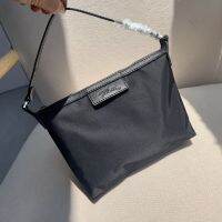 2021 new Longchamp nylon armpit bag solid color versatile small square bag letter Mini Shoulder bag made in France