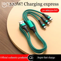 Lenuo 6A 100W USB แบบสายเคเบิ้ล Type C สำหรับ Huawei คู่60 100วัตต์ USB ชาร์จไฟเร็วสาย C สายเคเบิลสำหรับ Xiaomi USB C Super Charge