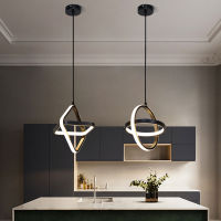 New Design Modern Pendant Light Minimalist Black White Frame LED Hanging Lamp For Living Room Bedroom Dining Area Decoration