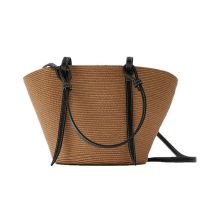 Capacity Beach Shopping Bags Luxury Rattan Woven Shoulder Bag Women Handmade Straw Handbags Summer Travel Bag