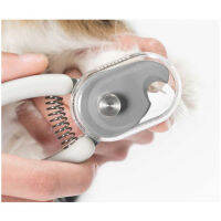 กรรไกรตัดเล็บสัตว์เลี้ยงสแตนเลสสีขาว Cat And Dog ภาพสามเณรพิเศษ Blood Line Nail Clipper Safety Anti-Bleeding