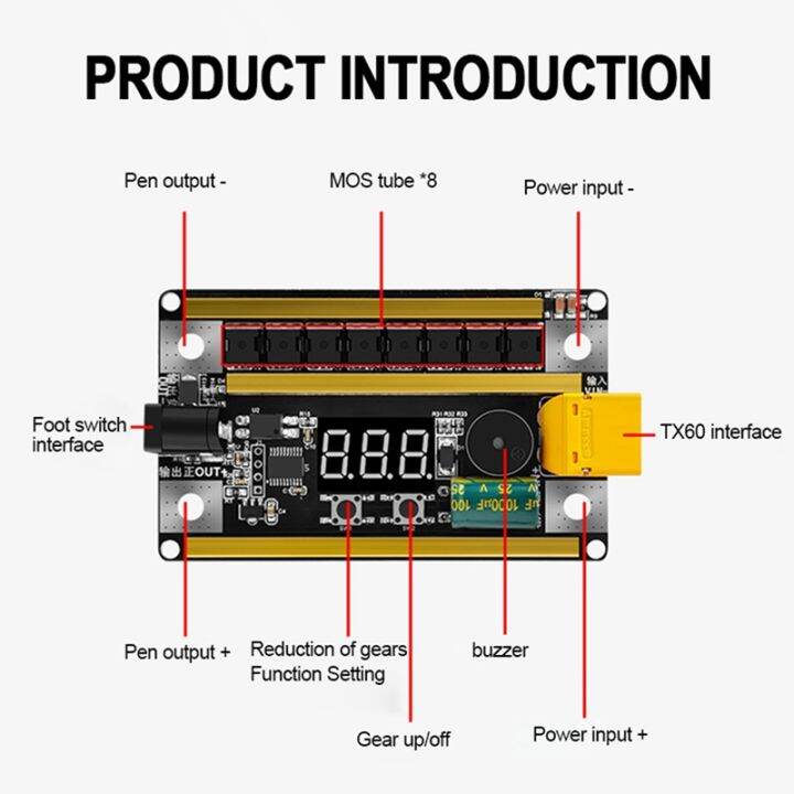 12v-handheld-adjustable-spot-welding-machine-control-board-for-18650-battery-spot-welder-0-1-0-2mm-nickel-sheet