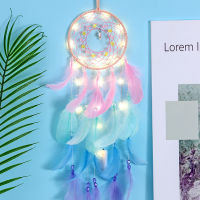 15 รูปแบบ Dream Catcher LED Handmade Feather Braided WIND Chimes สำหรับตกแต่งห้องแขวน Home Christmas Decor โปสเตอร์-ea8