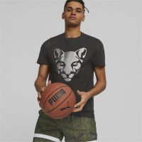 PUMA BASKETBALL - เสื้อยืดบาสเก็ตบอลชาย Technical สีดำ - APP - 53856401