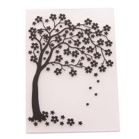 Flower Tree Plastic Embossing Folder Template DIY Scrapbook Photo Album Card Making Decoration