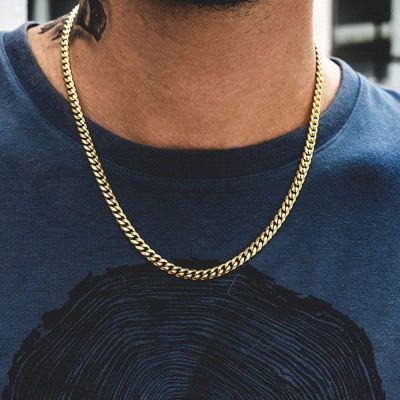 【CW】Orazio Stainless Steel Necklace For Women Men Gold Color Cuban Link Multidimension Neck Chain Colar Hip Hop Jewelry Wholesale