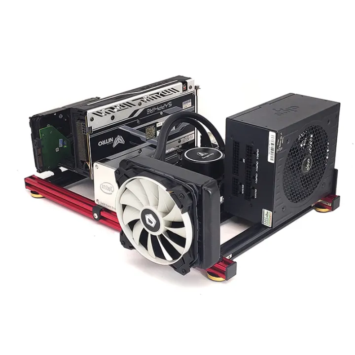 Customized DIY Mini ATX Computer Case Horizontal Gaming Desk Rack Tower