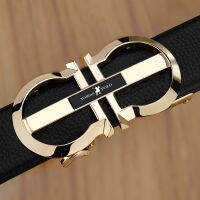 Fashionable mens leather belt business formal personalized belt