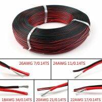 5-15M 28/26/24/22/20/18/16AWG Red Black cable Electrical Flat ribbon wire Speaker coppers Car Electronic cables Electric Wires