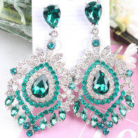 ต่างหูคริสตัลหรูหราสไตล์ยุโรปและอเมริกาEuropean And American Luxury Crystal Earrings Retro Style Earrings