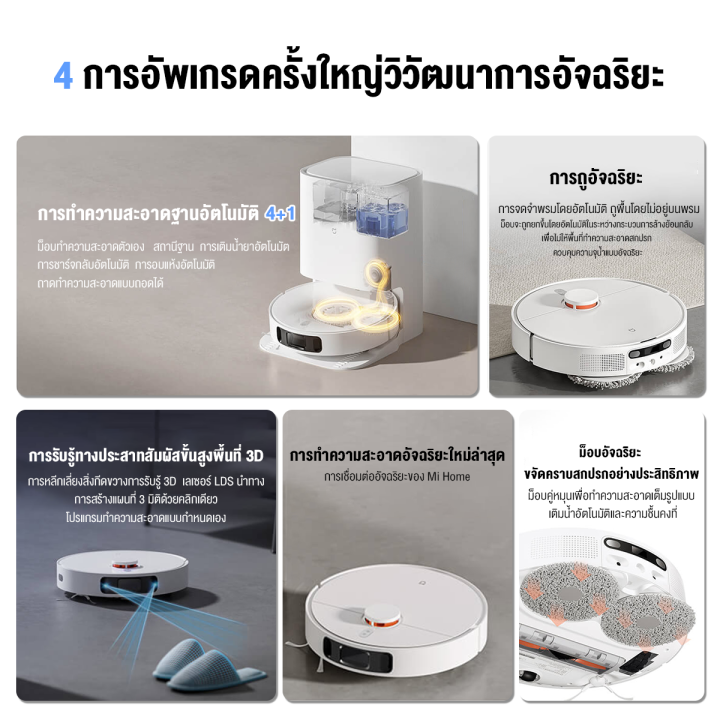 new-xiaomi-self-cleaning-robot-2-pro-หุ่นยนต์ดูดฝุน-เครื่องดูดฝุ่น-หุ่นยนต์ดูดฝุ่น-หุ่นยนต์ถูพื้น-เครื่องดูดฝุ่นอัตโนมัติ-เครื่องดูดฝุ่นอัจฉริยะ-โรบอทดูดฝุ่น-หุ่นยนต์ดูดฝุ่นอัจฉริยะ-แรงดูด-4000pa