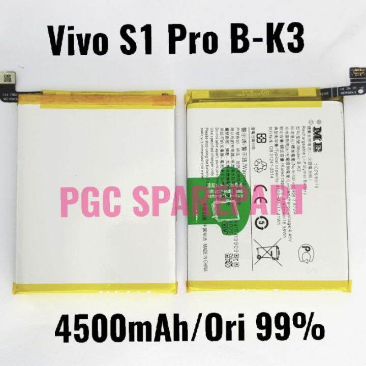 Baterai Original 99 Persen Vivo S1 Pro B-K3 Batre Batere Baterei Batrei