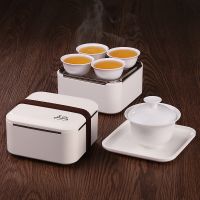 Original- Magic City Travel Tea Set Household Quick Cup Cup Portable Simple Office Tea Making Glass Ceramic Kung Fu Tea Set