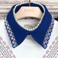 iCONiC ORYX COLLAR #9058 ปกเสื้อ ปักลาย ปักไข่มุก คริสตัล ปกเสื้อเชิ้ต เสื้อแฟชั่น เสื้อแฟชั่นผญ เสื้อออกงาน เสื้อทำงาน เสื้อไฮโซ