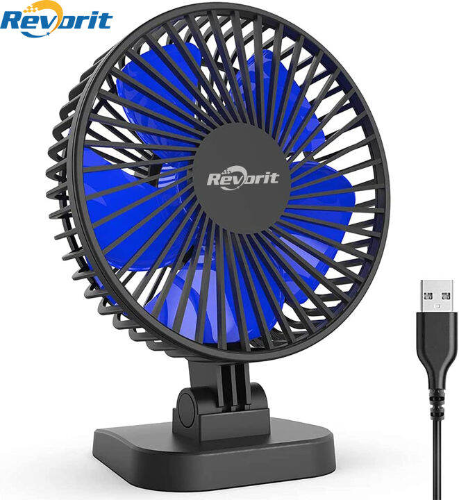 Revorit USB Desk Fan, Small but Mighty, Quiet Portable Fan for Desktop ...