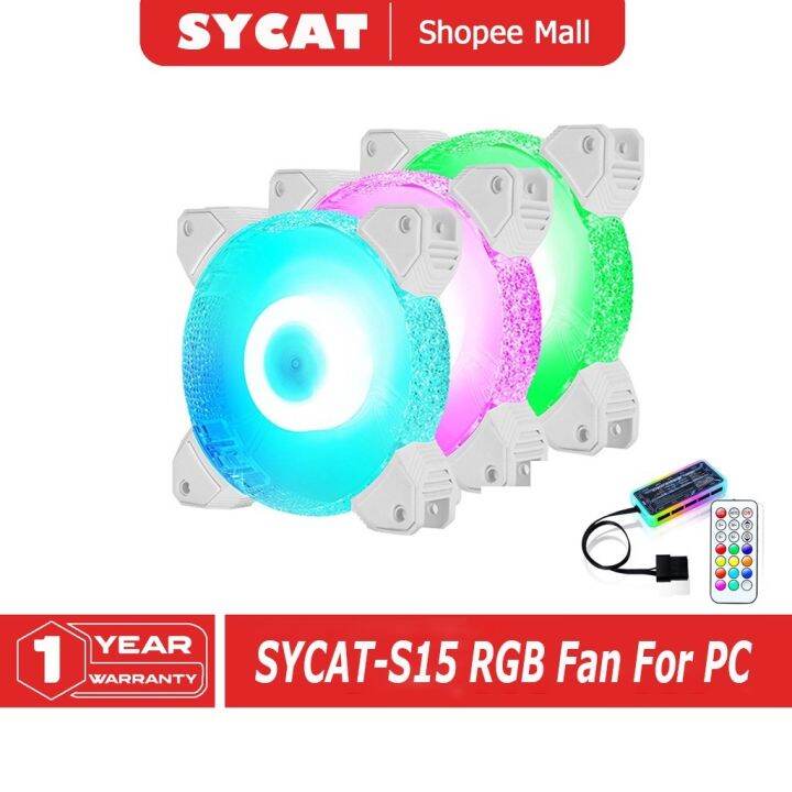 SYCAT S15 PC Fan 6 PIN RGB FAN PC Case FAN 120mm 3 in 1 Kit LED Fan