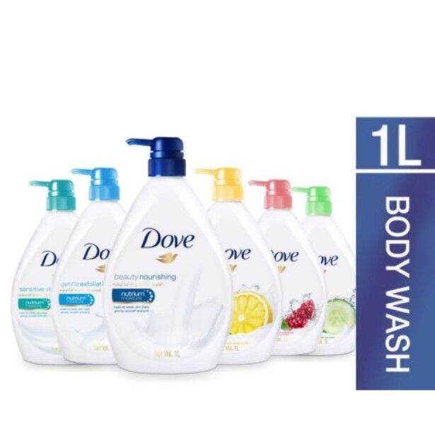 Dove Shower Gel Beauty Nourishing 1L Moisture Go Fresh Revive Sensitive