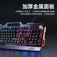 หูฟังแป้นพิมพ์และเมาส์สำหรับเล่นเกมคีย์บอร์ดสำหรับเล่นเกม RGB ชุดอุปกรณ์เล่นเกม USB เมาส์แบบมีสายไฟหลังแป้นพิมพ์สำหรับพีซีแล็ปท็อป3 In1 Teclado