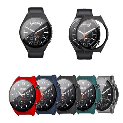 Watch Screen Protector For Xiaomi Watch S1 PC + Tempered Film Multi-color One-piece Case Smart Accessories bumper Accessories Wall Stickers Decals