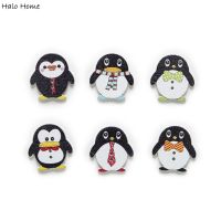 30pcs Mixed Cute Penguin Wood Buttons Sewing Scrapbooking Gift Clothing Home Handwork Decor Cartoon DIY 25x24mm Haberdashery