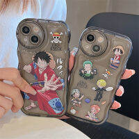 ตัวการ์ตูนอะนิเมะเรื่องวันพีชของ Luffy เคสสำหรับไอโฟน11 12 13 14 Pro Max Tpu แบบนิ่มฝาหลังป้องกันการตก