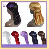 BTTJ0 อีลาสติก ผ้าโพกศีรษะ บางและบาง ผูกไว้ล่วงหน้า ไหม durag ปรับได้ปรับได้ เพลง Hip-POP ผ้าพันศีรษะ สำหรับผู้หญิง