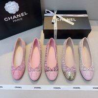 【high quality】original Leather bow flat womens 2022 spring new round toe ballet shoes summer