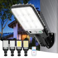 Solar Street Light Outdoor LED Wall Lamp Waterproof Solar Garden Lights 3 Light Modes With PIR Motion Sensor For Patio Path Yard