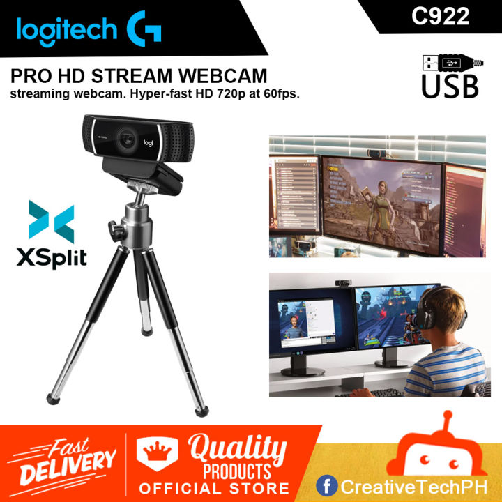 NEW LOGITECH C922 PRO HD STREAM WEBCAM FULL HD 1080P VIDEO