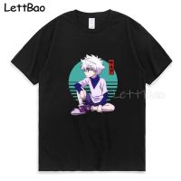 Hunter X Hunter Killua Mens Tshirt Basic Print Anime Japanese Cotton Mens Comfortable 100% Cotton Gildan