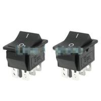 2pcs 250V/15A 125V/20A AC Momentary ON/OFF DPDT 6 Pin Terminals Snap In Rocker Switch automatic falls back in its off state