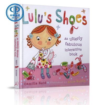 Lulus shoes in English original lulu I love Lulu series childrens Enlightenment interesting cognitive pictures flip book genuine hardcover touch operation book
