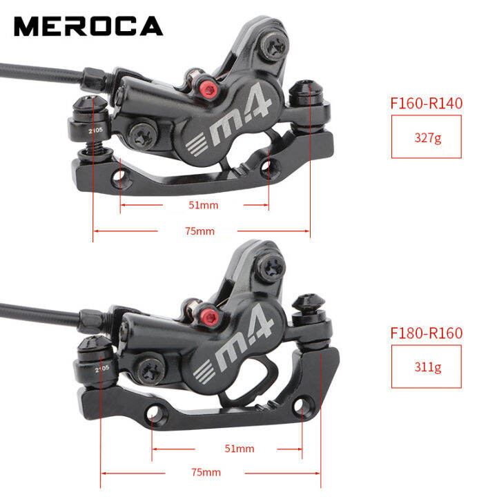 meroca-mtb-basikal-brek-4ลูกสูบ-hidraulik-cakera-brek-basikal-minyak-tekanan-caliper-pengapit-brek-8001400mm-brek-e4-zee-m420