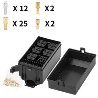 2X 12V Relay Box 6 Slots Relay Block 6 Way ATC/ Fuse Block with Relay Universal Waterproof Fuse and Relay Box Kit